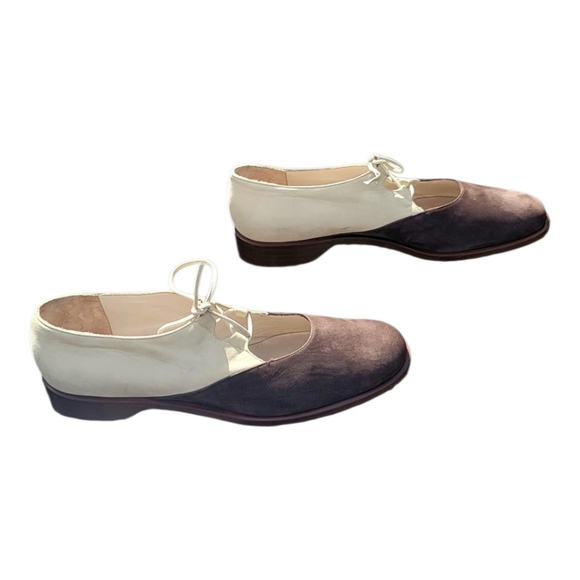 Joan Helpern Two-Tone Lace-Up Shoes New Whithout Tags - Picture 7 of 11
